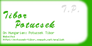 tibor potucsek business card